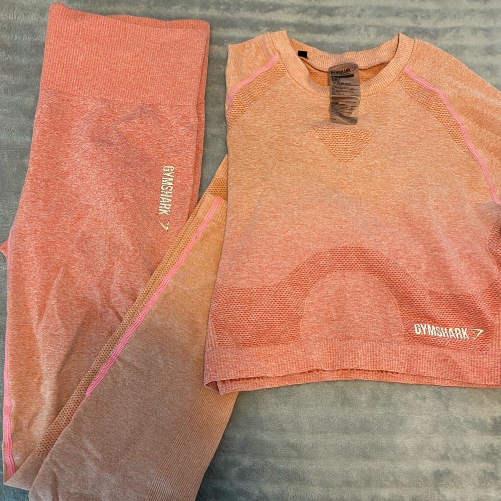 Gymshark Ombre Seamless leggings and crop top